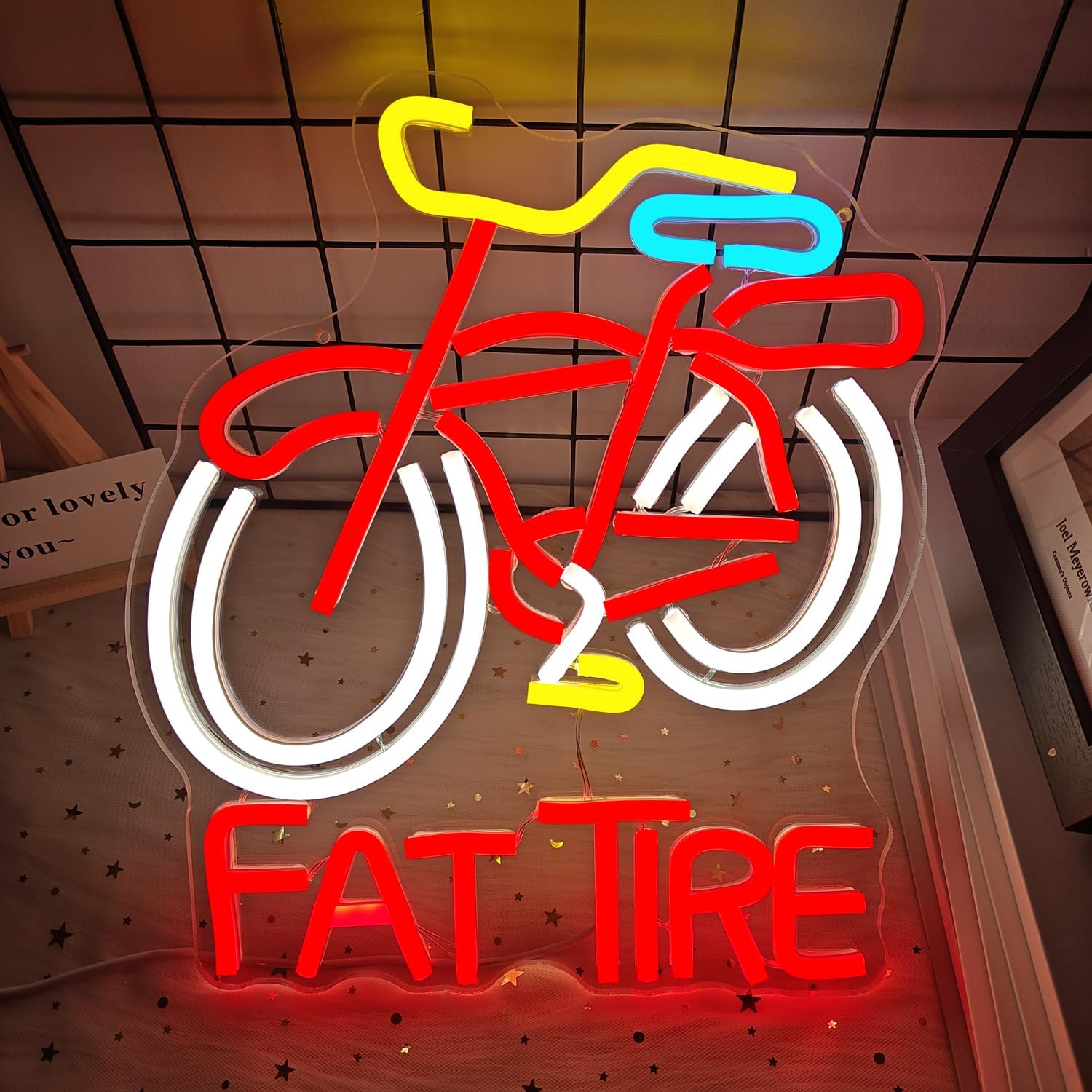 Enseigne néon LED Fat Tire Bik - Cycling Gear Shop avis et prix