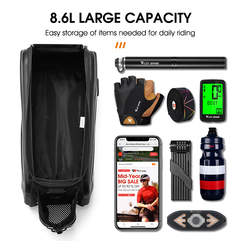 WEST BIKING-Sac de coffre de v - Cycling Gear Storage Rack avis et prix