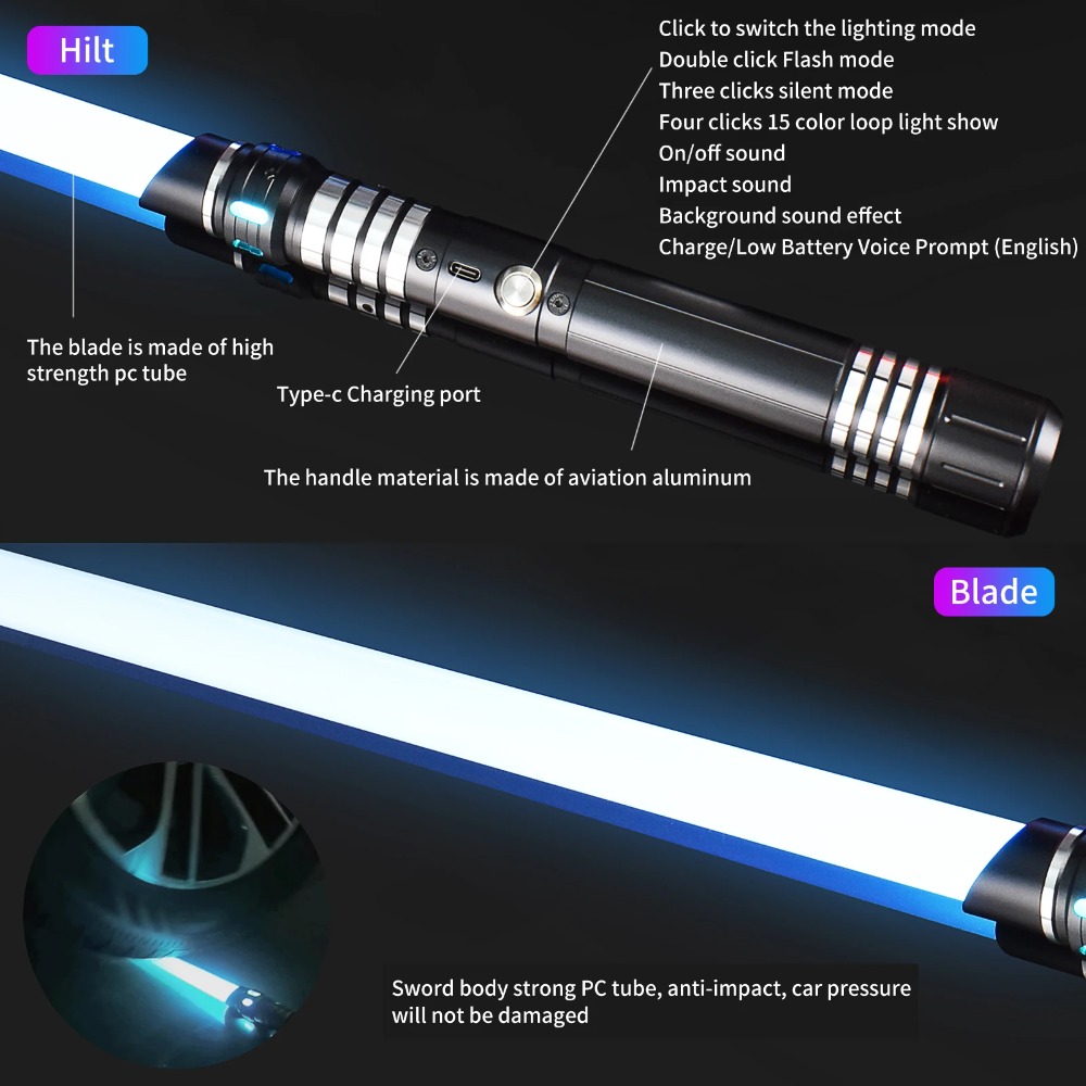 Sabre laser LED VV-15 en allia - Cycling Quads avis et prix